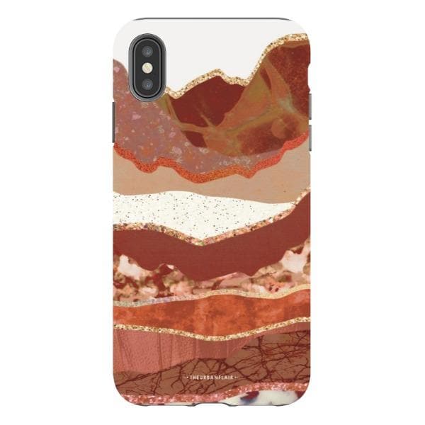 Brick Abstract Layered Mountains Print Tough Phone Case - Image 24