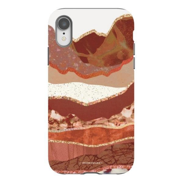 Brick Abstract Layered Mountains Print Tough Phone Case - Image 26