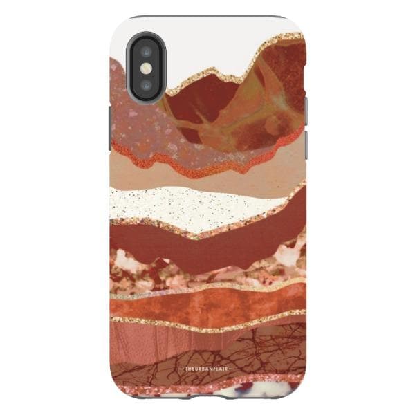 Brick Abstract Layered Mountains Print Tough Phone Case - Image 28