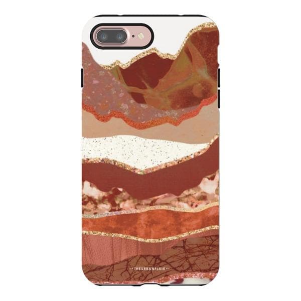 Brick Abstract Layered Mountains Print Tough Phone Case - Image 30