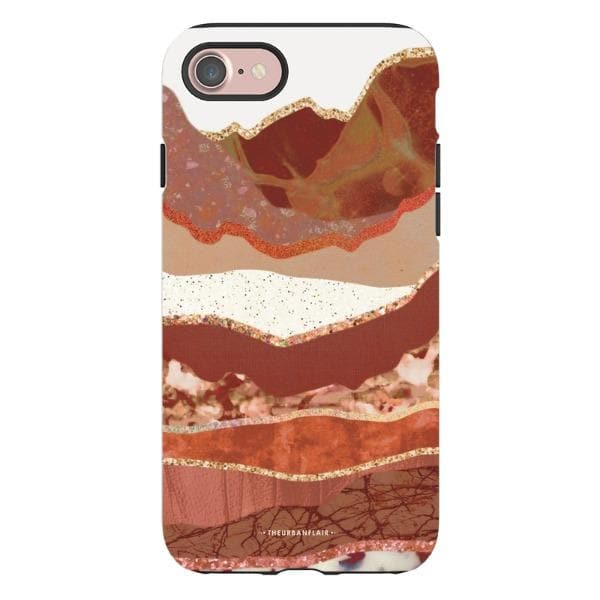 Brick Abstract Layered Mountains Print Tough Phone Case - Image 31