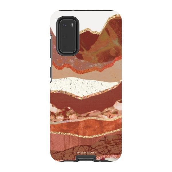 Brick Abstract Layered Mountains Print Tough Phone Case - Image 36