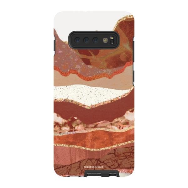 Brick Abstract Layered Mountains Print Tough Phone Case - Image 41