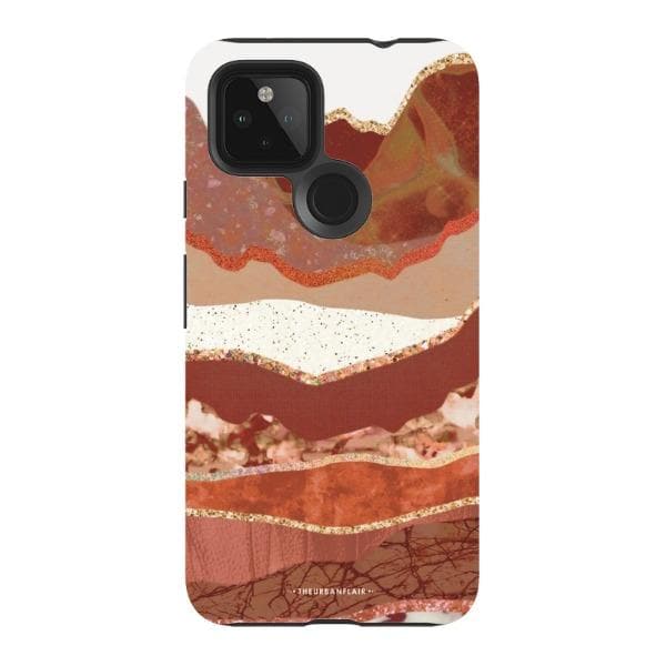 Brick Abstract Layered Mountains Print Tough Phone Case - Image 68