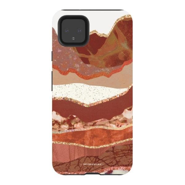 Brick Abstract Layered Mountains Print Tough Phone Case - Image 70