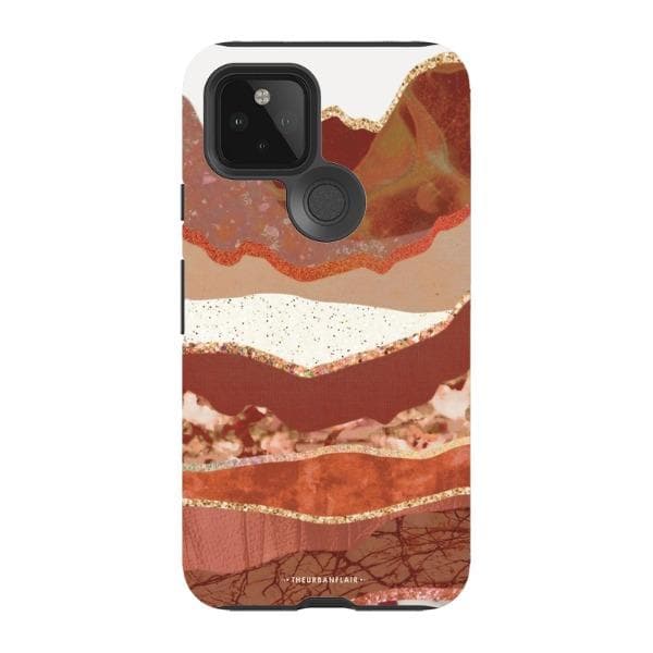 Brick Abstract Layered Mountains Print Tough Phone Case - Image 73