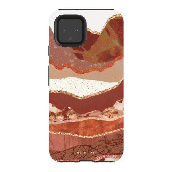 Brick Abstract Layered Mountains Print Tough Phone Case - Image 77