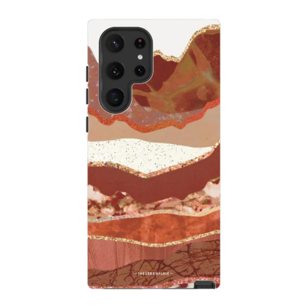 Brick Abstract Layered Mountains Print Tough Phone Case - Image 79