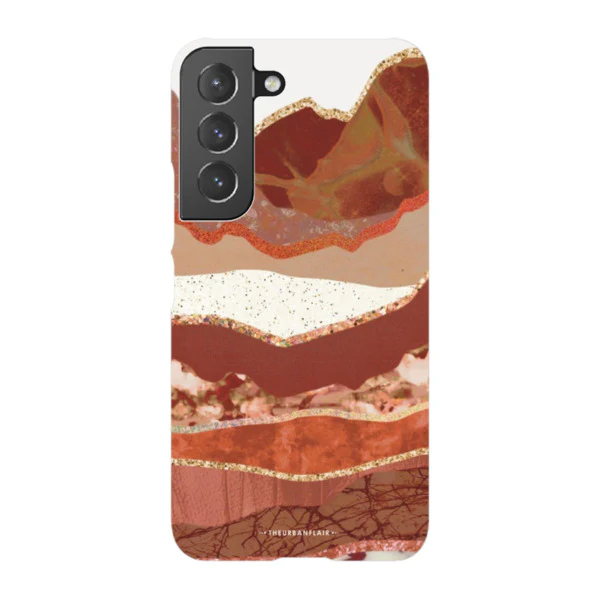 Brick Abstract Layered Mountains Print Tough Phone Case - Image 83