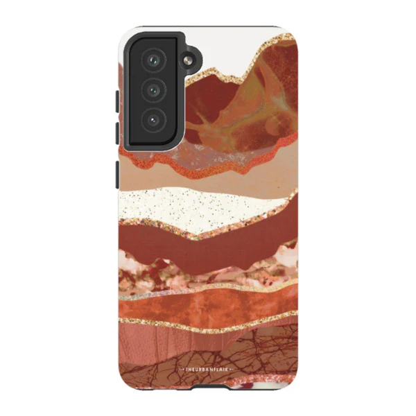 Brick Abstract Layered Mountains Print Tough Phone Case - Image 84