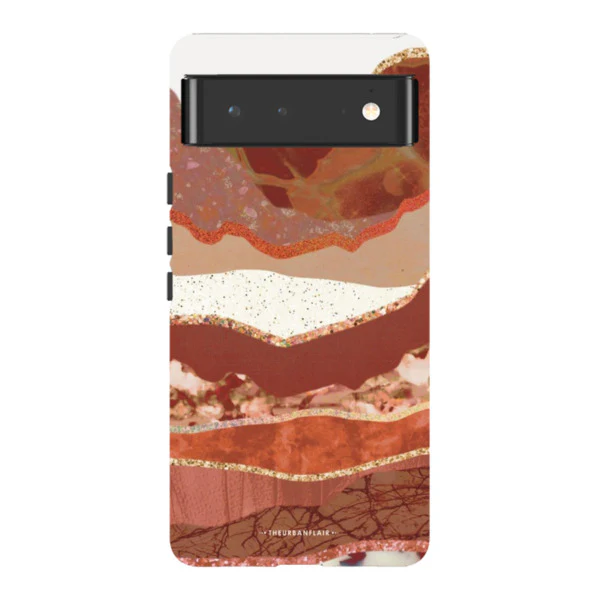 Brick Abstract Layered Mountains Print Tough Phone Case - Image 86