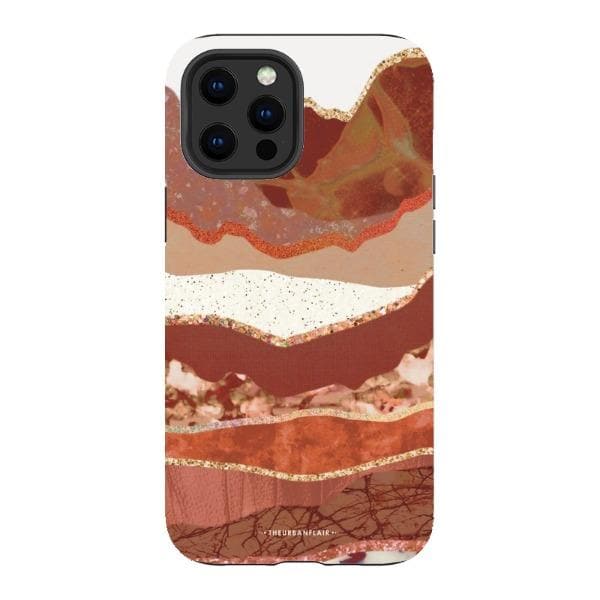 Brick Abstract Layered Mountains Print Tough Phone Case - Image 9