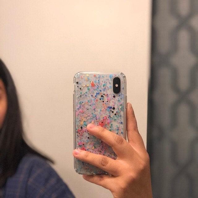 Colorful Paint Splatter Clear Phone Case - Image 3