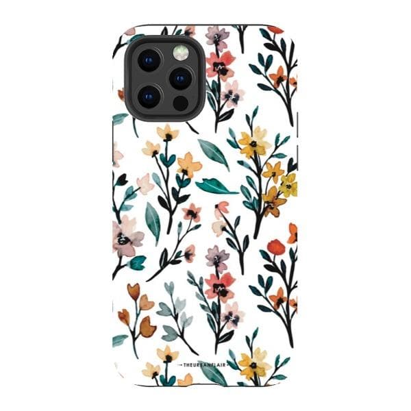 Cute Fall Watercolor Flowers Tough Phone Case - Image 12