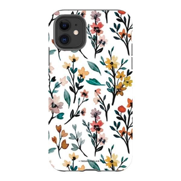 Cute Fall Watercolor Flowers Tough Phone Case - Image 21