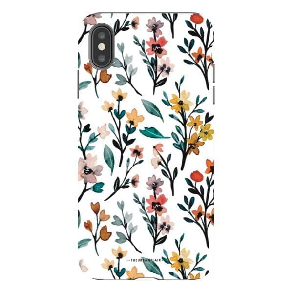 Cute Fall Watercolor Flowers Tough Phone Case - Image 24
