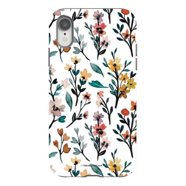 Cute Fall Watercolor Flowers Tough Phone Case - Image 26