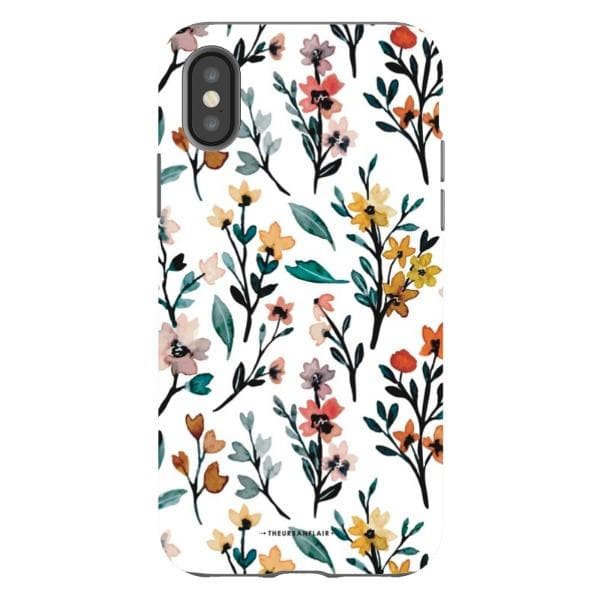 Cute Fall Watercolor Flowers Tough Phone Case - Image 28
