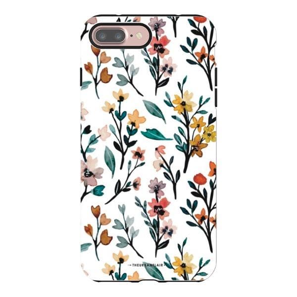 Cute Fall Watercolor Flowers Tough Phone Case - Image 29
