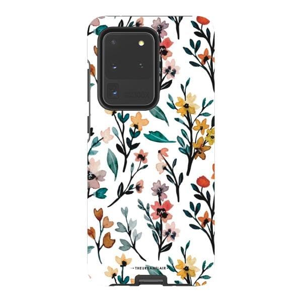 Cute Fall Watercolor Flowers Tough Phone Case - Image 74