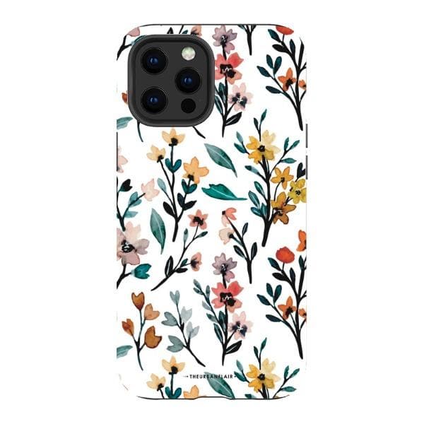 Cute Fall Watercolor Flowers Tough Phone Case - Image 9