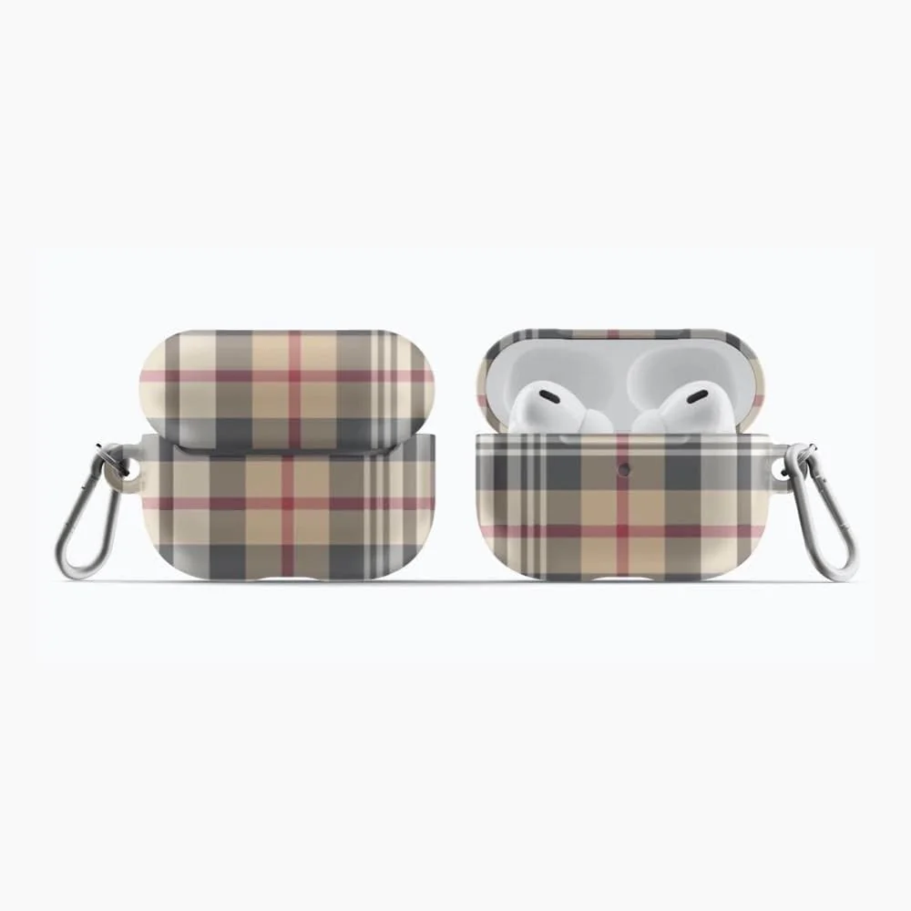 Nude Plaid Airpods Case - Image 3