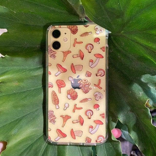 Fall Mushroom Clear Phone Case - Image 23
