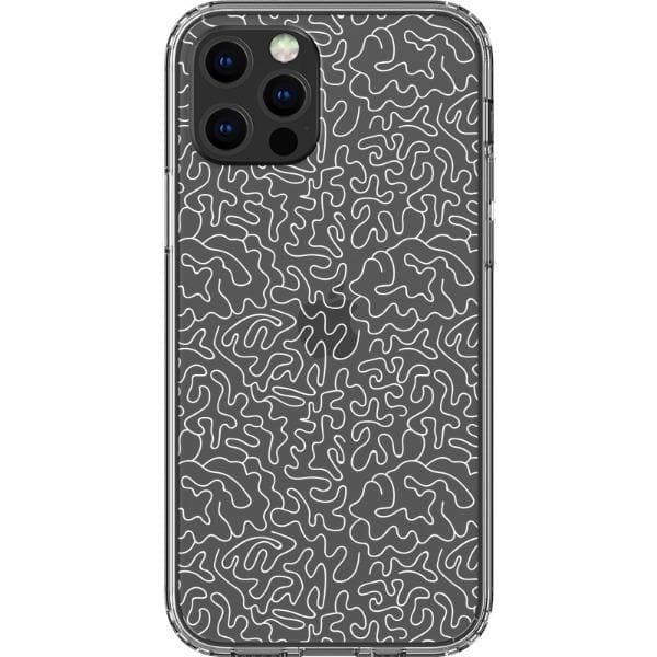 Line Art Doodles Clear Phone Case - Image 14