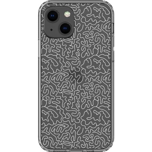 Line Art Doodles Clear Phone Case - Image 16