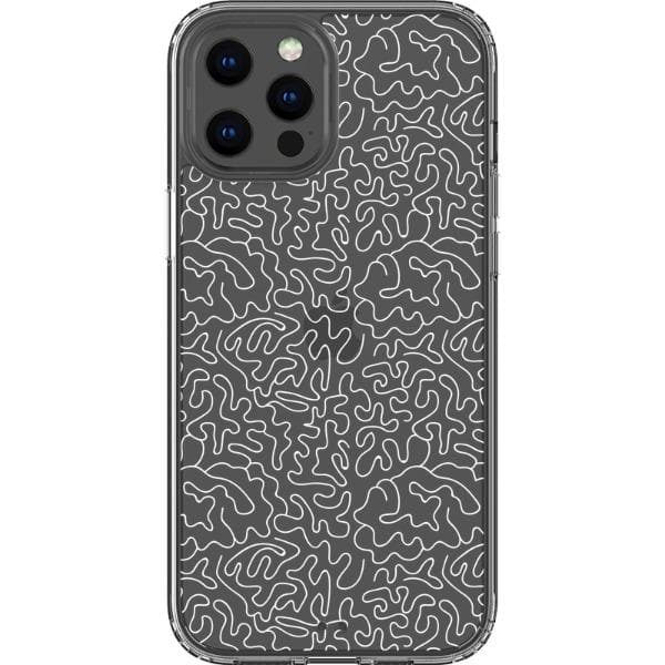 Line Art Doodles Clear Phone Case - Image 20