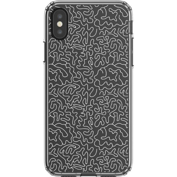 Line Art Doodles Clear Phone Case - Image 32
