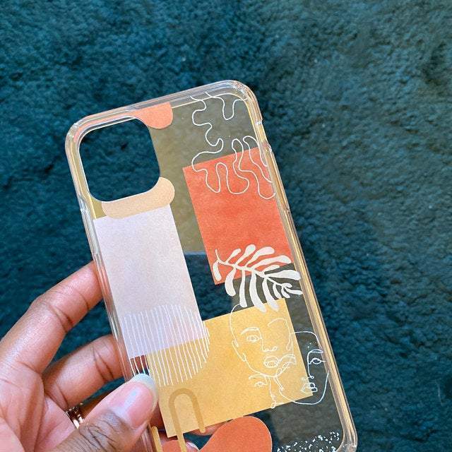 Modern Abstract Collage Clear Phone Case - Image 11