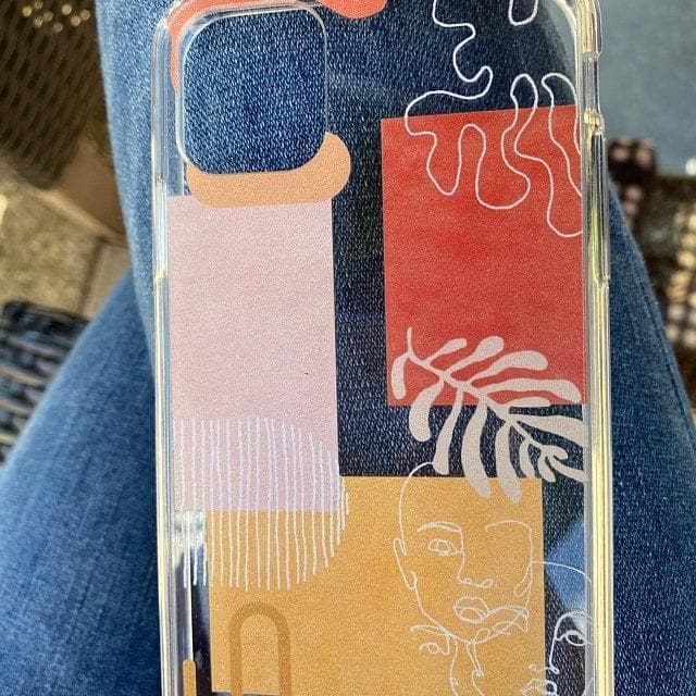 Modern Abstract Collage Clear Phone Case - Image 15