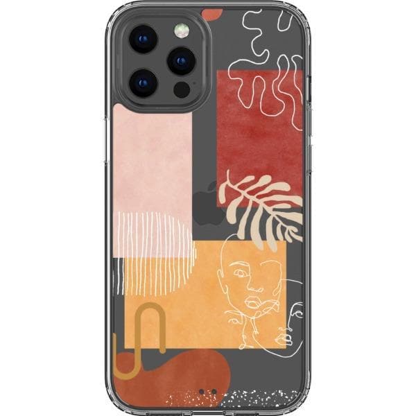 Modern Abstract Collage Clear Phone Case - Image 19