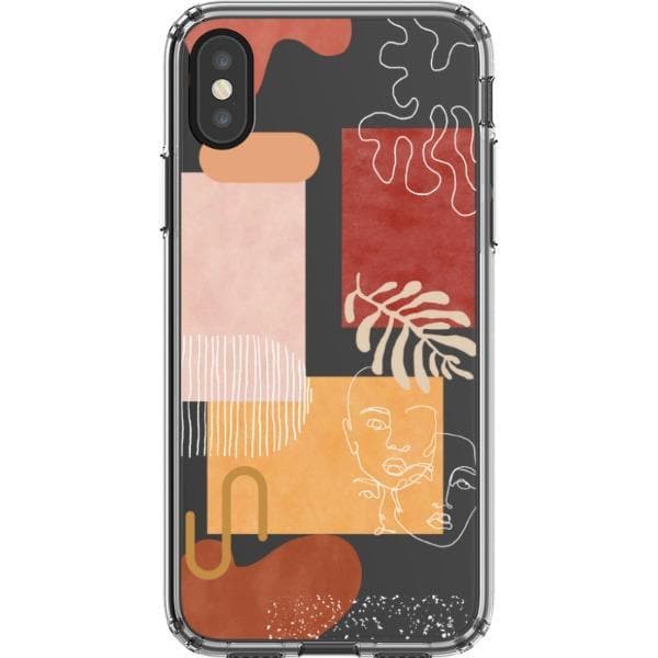 Modern Abstract Collage Clear Phone Case - Image 25
