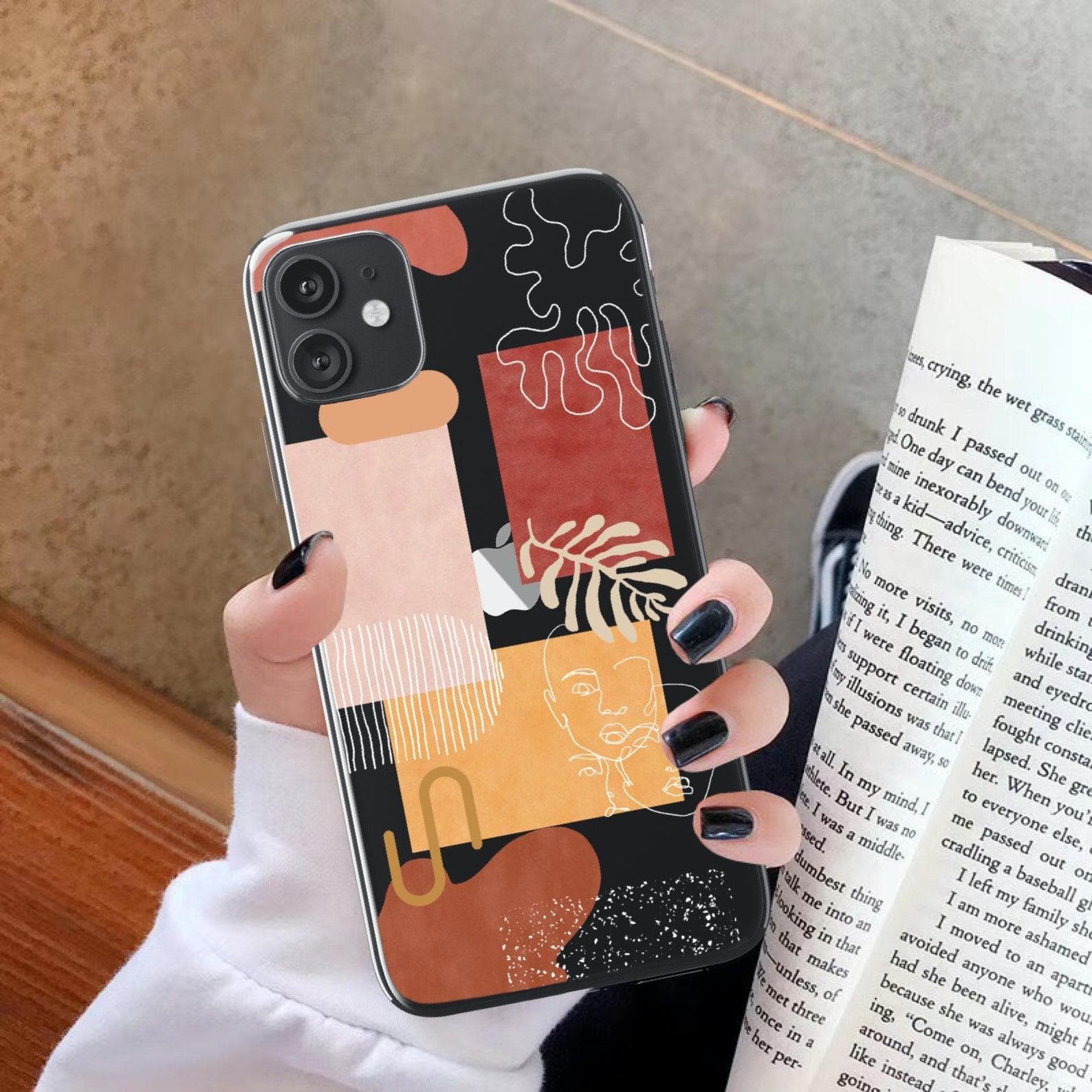 Modern Abstract Collage Clear Phone Case - Image 6