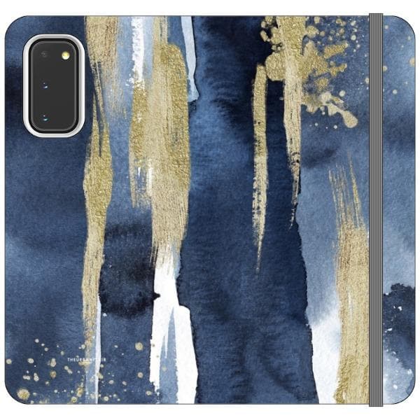 Navy Gold Watercolor Wallet Phone Case - Image 21