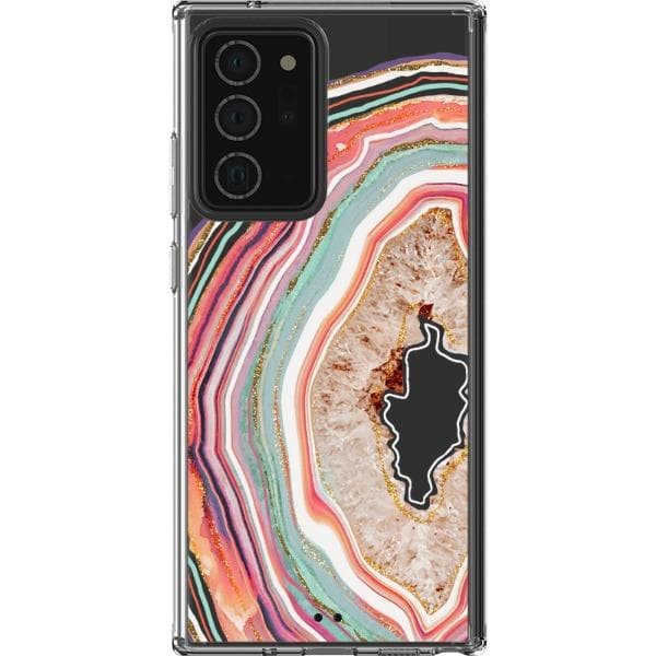 Pastel Geode Agate Slice Clear Phone Case - Image 27