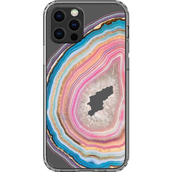 Pastel Geode Clear Phone Case - Image 16
