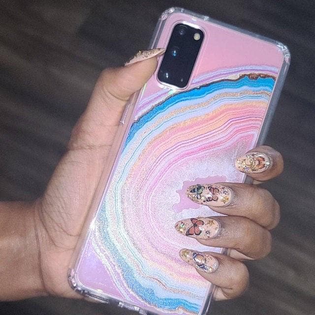 Pastel Geode Clear Phone Case - Image 9