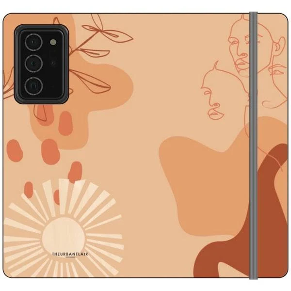 Peach Abstract Wallet Phone Case - Image 25