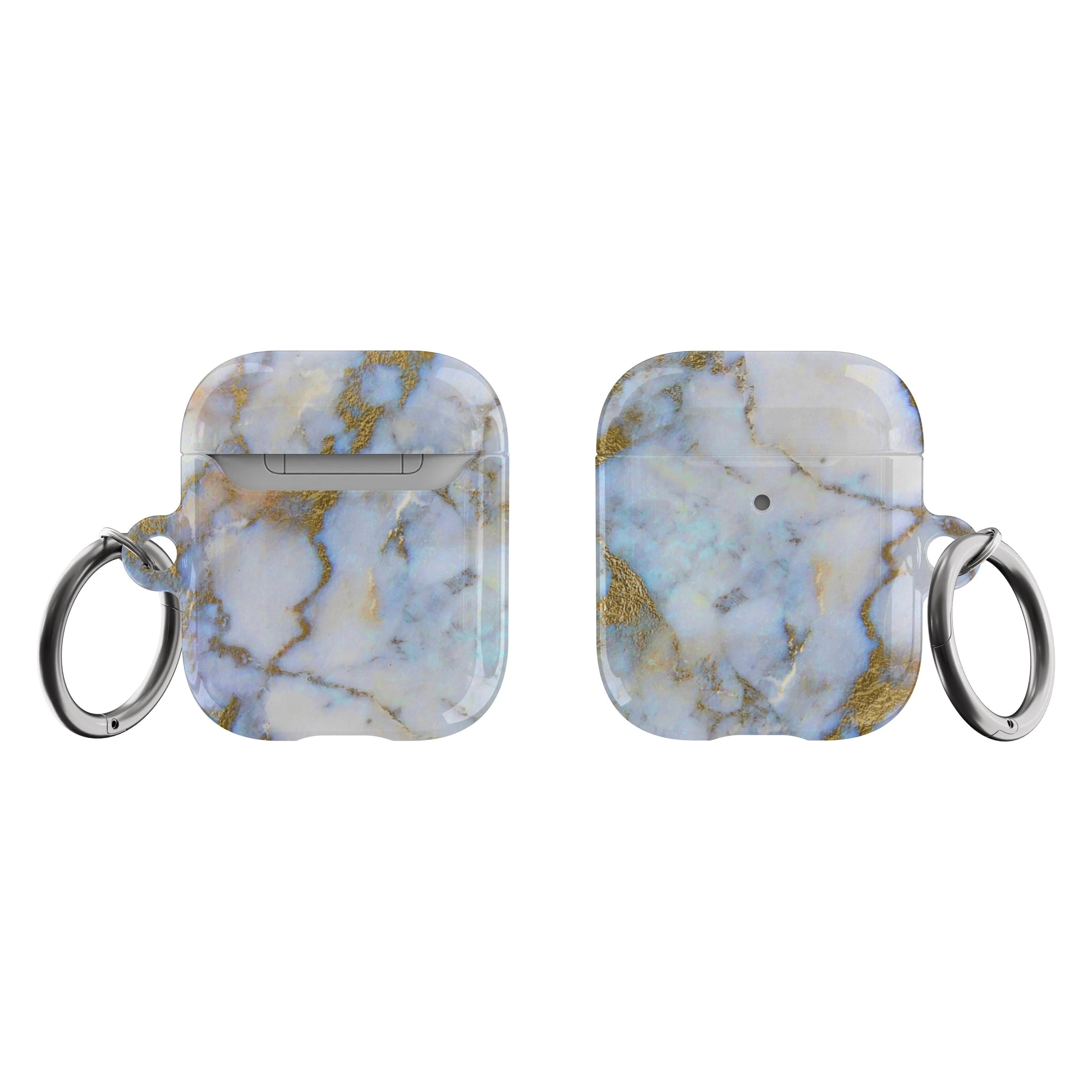 Pretty Opal Marble Print Airpods Case - Image 7