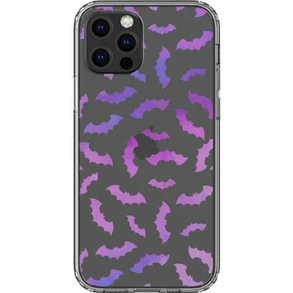 Purple Bats Clear Phone Case - Image 11
