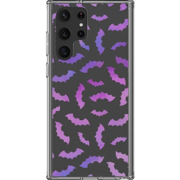 Purple Bats Clear Phone Case - Image 27
