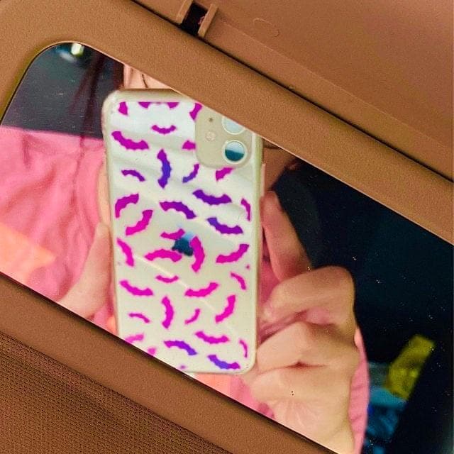 Purple Bats Clear Phone Case - Image 6