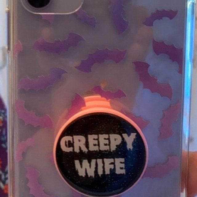 Purple Bats Clear Phone Case - Image 9