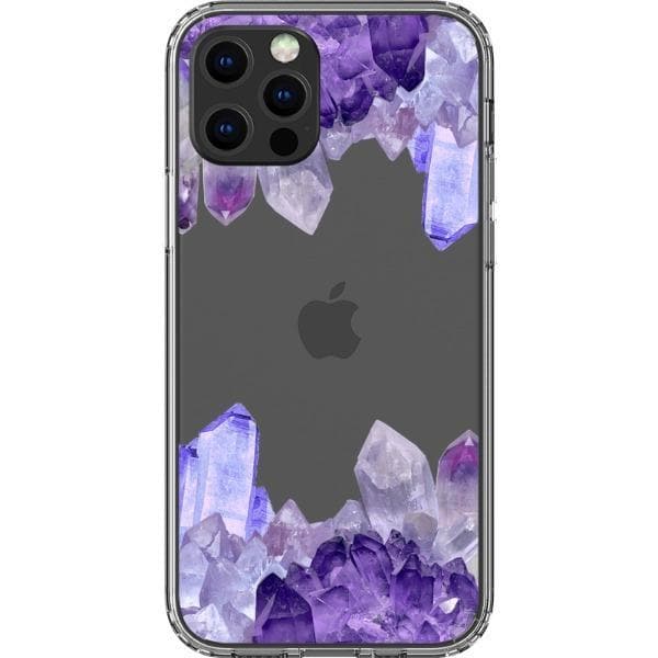 Purple Crystal Cluster Clear Phone Case - Image 17