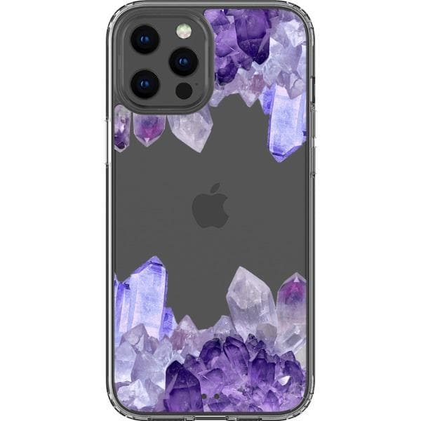 Purple Crystal Cluster Clear Phone Case - Image 20