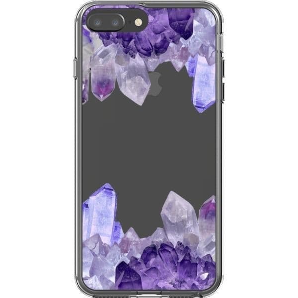 Purple Crystal Cluster Clear Phone Case - Image 27