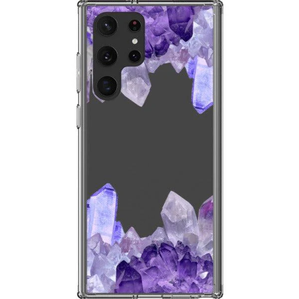 Purple Crystal Cluster Clear Phone Case - Image 29